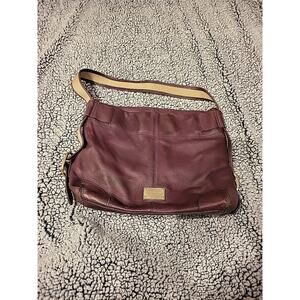 Michael Kors Purple Pebbled Leather Hobo Bag Large